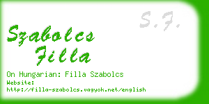 szabolcs filla business card